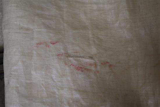 A Chinese embroidered silk pleated skirt, late Qing